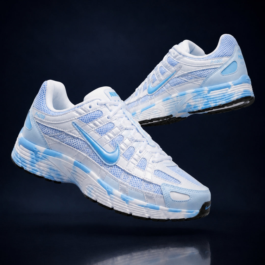 Custom NIKE P-6000 'Glacier Ink Drip'