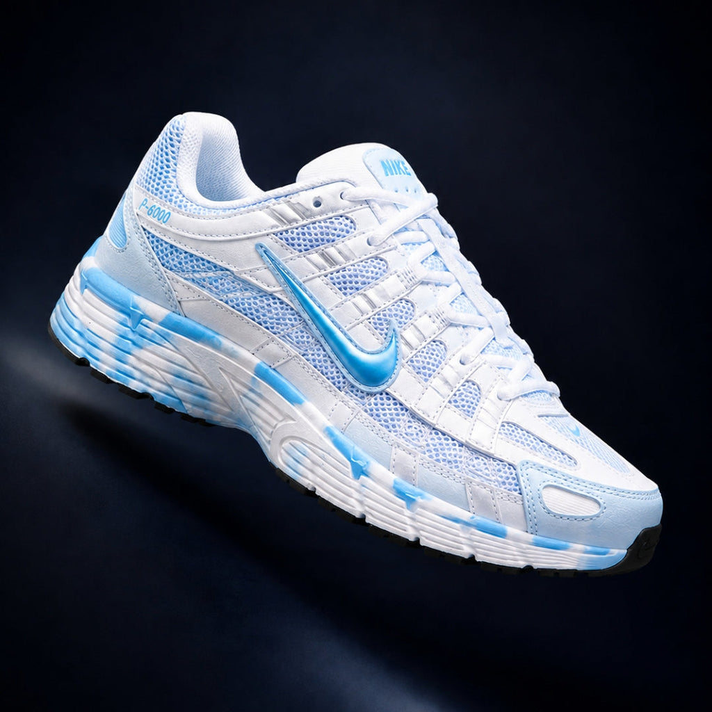 Custom NIKE P-6000 'Glacier Ink Drip'