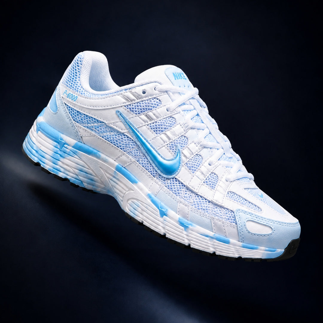 Custom NIKE P-6000 'Glacier Ink Drip'