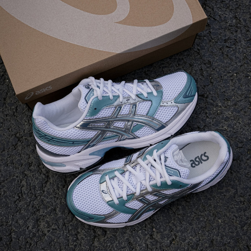 ASICS GEL-1130 'White Shark Skin' (1201A256-116) trainers – pair angle view