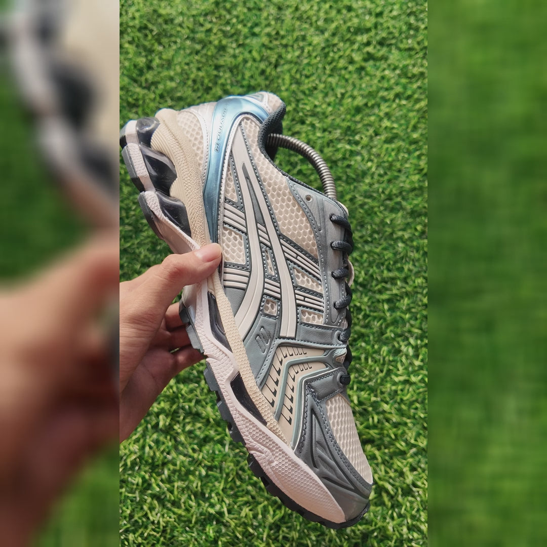 ASICS Gel-Kayano 14 Cream Raw Indigo product video